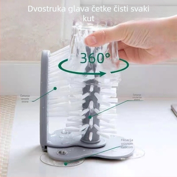 Odvojiva lijena vakuumska četka višenamjenska usisna četka za trgovinu mliječnog čaja, rotirajuća dekontaminacijska četka za čišćenje stakla, artefakt