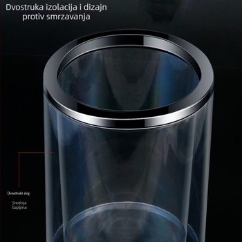 Prekogranična plastična kanta za led, dvoslojna izolacija protiv smrzavanja, kanta za pivo, viski, kanta za led, kanta za šampanjac i koktele s bijelom kutijom