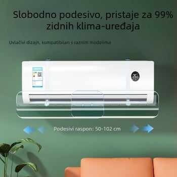 Prozirno vjetrobransko staklo za klima uređaj, uvlačivo vjetrobransko staklo za zidni klima uređaj bez ugradnje, vjetrobransko staklo s protuizravnim ispuhom zraka