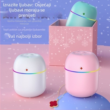 Ovlaživač zraka Mali mini Veliki volumen magle Spavaća soba Rođendanski poklon Ženski ovlaživač zraka s kapljicama vode Aromaterapijski stroj Za korištenje uz krevet