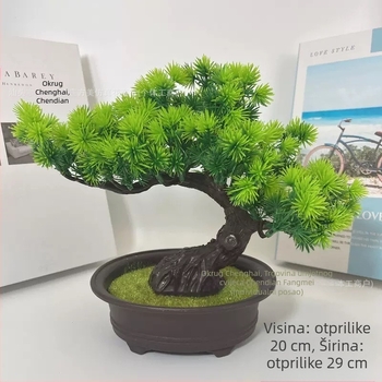 Prekogranična simulacija ružine trave, dobrodošlica, biljka bora, lonca, unutarnja zelena biljka, bonsai, stolni lažni cvijet, ukrasi za dom