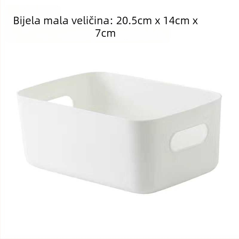 Pristupačna jednostavna bijela torba za pohranu, kutija za naljepnice za spavaonicu, stilska plastična kutija velikog kapaciteta