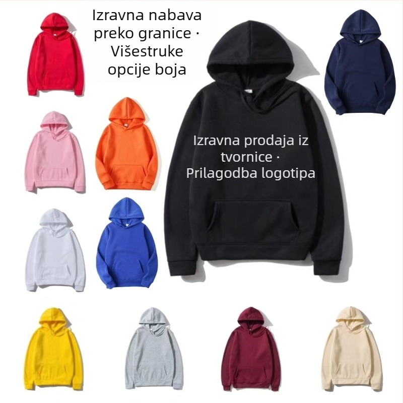 Prekogranična vanjska trgovina Europa i Sjedinjene Države muški i ženski džemper s kapuljačom hip-hop medvjeđi print jesenski i zimski flisom dugih rukava veleprodaja