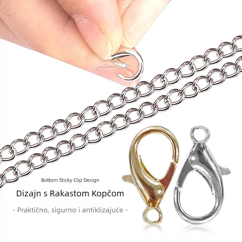 Vezice za cipele s bisernim lancem, cipele bez potrebe za ugradnjom, velike sandale bez pete s vezicama za cipele, hodanje, ispušteno s lijencima, višestruki remeni