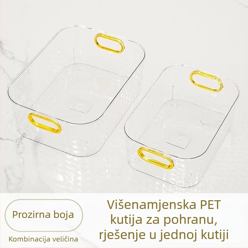 Prekogranična lagana luksuzna stolna kutija za pohranu s dijamantnim uzorkom, akrilna košara za pohranu velikog kapaciteta, spavaća soba, stalak za pohranu maske za lice, kozmetike