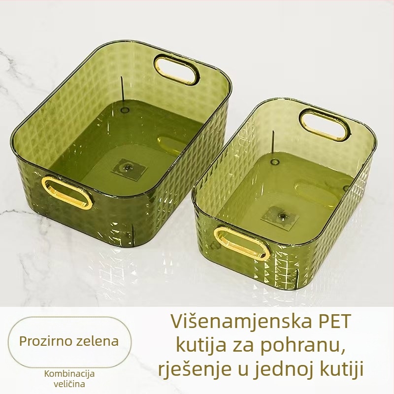 Prekogranična lagana luksuzna stolna kutija za pohranu s dijamantnim uzorkom, akrilna košara za pohranu velikog kapaciteta, spavaća soba, stalak za pohranu maske za lice, kozmetike