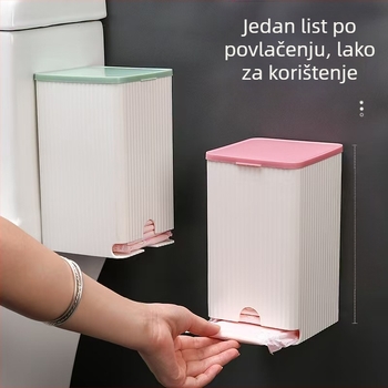 Zidna kutija za pohranu higijenskih uložaka za kupaonicu, lagana luksuzna kutija za pohranu uložaka za tetu, višenamjenska kutija za pamučne štapiće, kutija za maramice