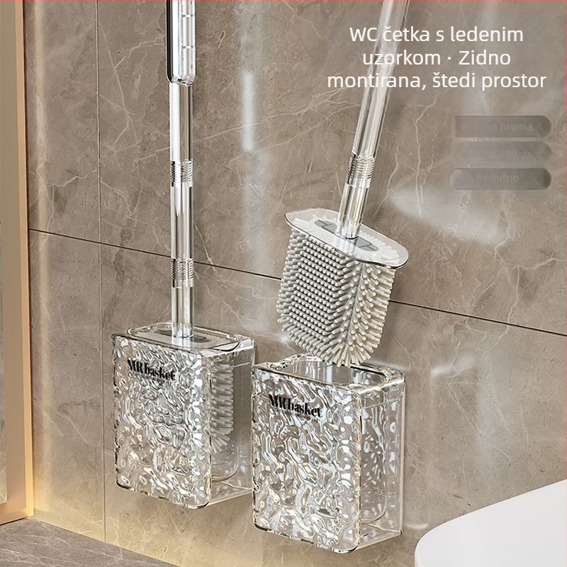 Četka za WC s uzorkom ledenjaka, kućanska četka za WC s ne-mrtvim kutom, četka za WC, četka za pranje WC-a, četka za WC, zidna četka za WC