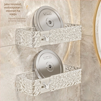 Lagani luksuzni stalak za pohranu s valovitim uzorkom vode, stalak za pohranu u kupaonici i kuhinji s visokom vrijednošću boje, zadebljana zidna kutija za vješanje