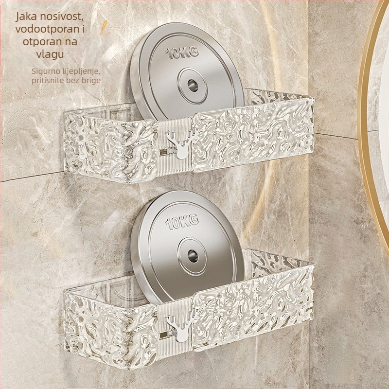 Lagani luksuzni stalak za pohranu s valovitim uzorkom vode, stalak za pohranu u kupaonici i kuhinji s visokom vrijednošću boje, zadebljana zidna kutija za vješanje