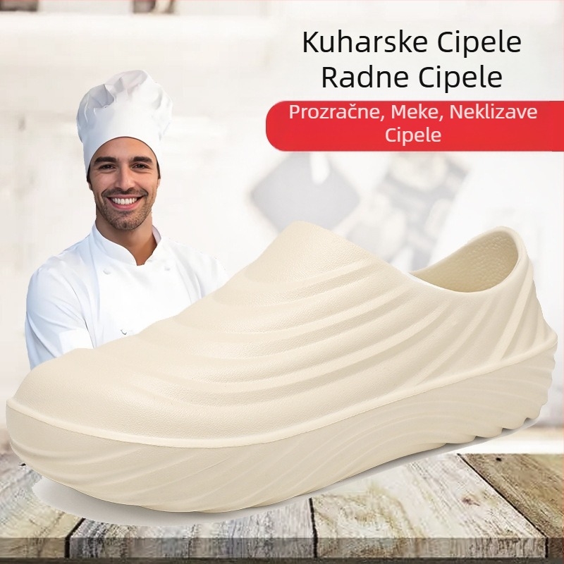 Profesionalne kuharske cipele, neklizajuće, vodootporne, otporne na ulje, crne, otporne na habanje, kuhinjske, za hotelske i restoranske potrebe, posebne za konobare