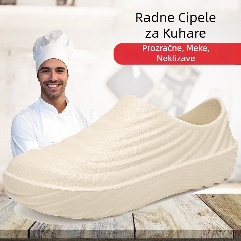 Profesionalne kuharske cipele, neklizajuće, vodootporne, otporne na ulje, crne, otporne na habanje, kuhinjske, za hotelske i restoranske potrebe, posebne za konobare