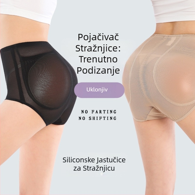 Silikonsko donje rublje s lažnom stražnjicom, ženske hlače za podizanje bokova, seksi hlače s jastučićima za bokove boje breskve, hlače za oblikovanje bokova i hlače s jastučićima za oblikovanje bokova