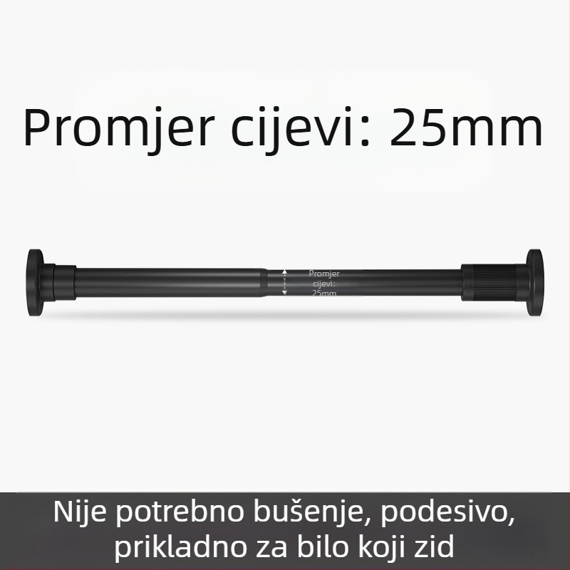 Ograničena kupnja teleskopske šipke bez bušilice, šipka za zavjesu za tuš, šipka za zavjesu za balkon, šipka za odjeću, nosač za ormar, teleskopska šipka za zavjesu za vrata