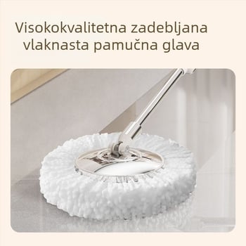 Lazy People's Hands-Free kućanski mop od nehrđajućeg čelika s rotirajućim dvostrukim pogonom, automatski mop s kantom za brisanje