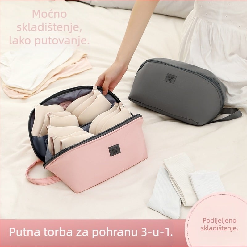 Prijenosna vodootporna putna torba za organizaciju donjeg rublja velikog kapaciteta, višenamjenska periva torba za pohranu