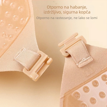 Naljepnica za okrugle košarice za prsa s prednjom kopčom, mala prsa, push-up tkanina, ženski veliki tanki nevidljivi grudnjak, donje rublje, remen, vjenčanica, naljepnica za grudi