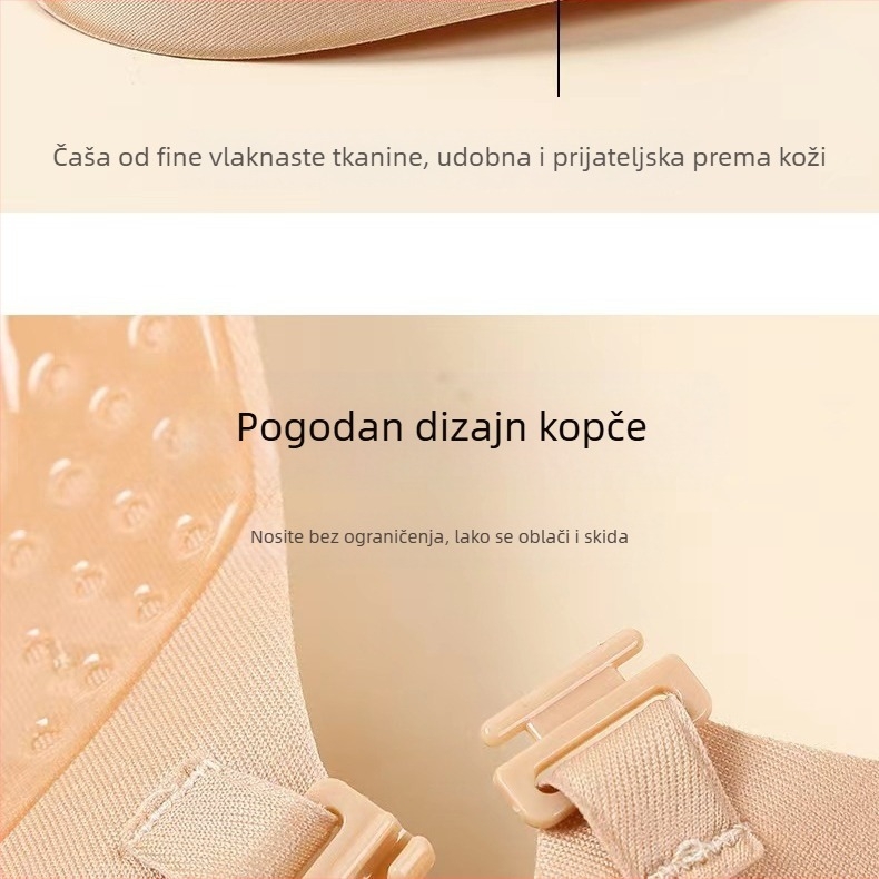 Naljepnica za okrugle košarice za prsa s prednjom kopčom, mala prsa, push-up tkanina, ženski veliki tanki nevidljivi grudnjak, donje rublje, remen, vjenčanica, naljepnica za grudi