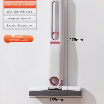 Stolni mini mop, lijeni ručni, bez upotrebe ruku, lijepljeni pamuk, kuhinja, kupaonica, umivaonik, mop koji upija vodu