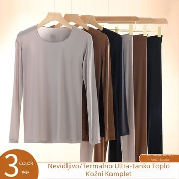 Tople hlače dugih rukava s hijaluronskom kiselinom, muška odjeća za uljepšavanje kože, termo donje rublje, grijaća baza, jesenska odjeća, duge gaće