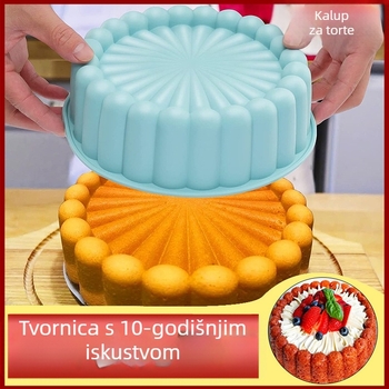 Tvornica veleprodaja direktne prodaje silikonski kalup za torte okrugli kalup otporan na visoke temperature DIY Charlotte kalup za pečenje