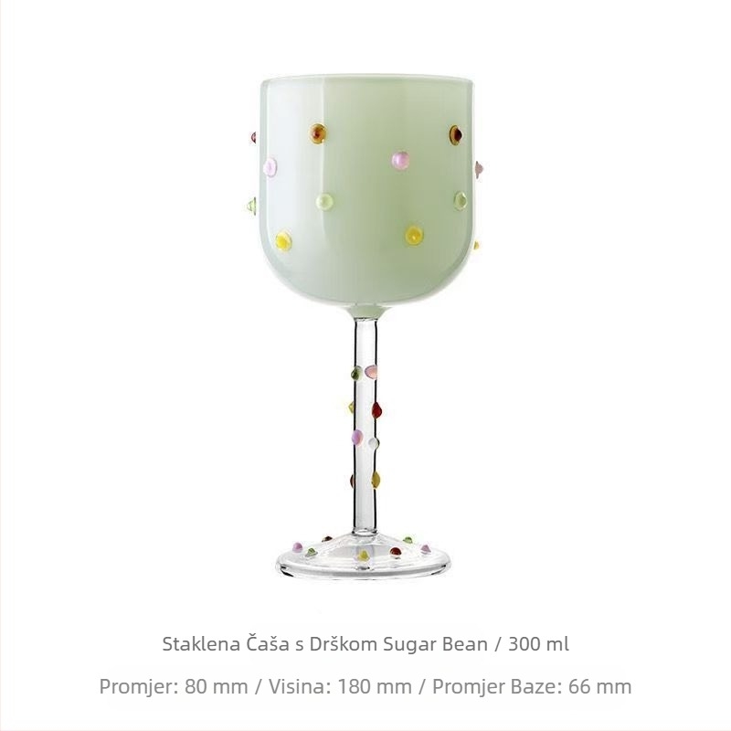 Atmosferska čaša za vino, elegantna izvrsna šalica, šarena čaša od žele bombona, kreativna čaša za crno vino