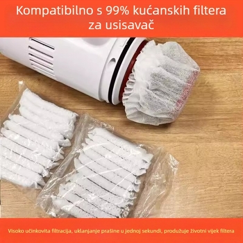 Jednokratni filter za usisavač, filter od netkane vrećice za usisavač, otporan na prašinu, prozračni, elastični, kućanski, univerzalni mrežasti pokrov