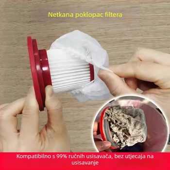 Jednokratni filter za usisavač, filter od netkane vrećice za usisavač, otporan na prašinu, prozračni, elastični, kućanski, univerzalni mrežasti pokrov