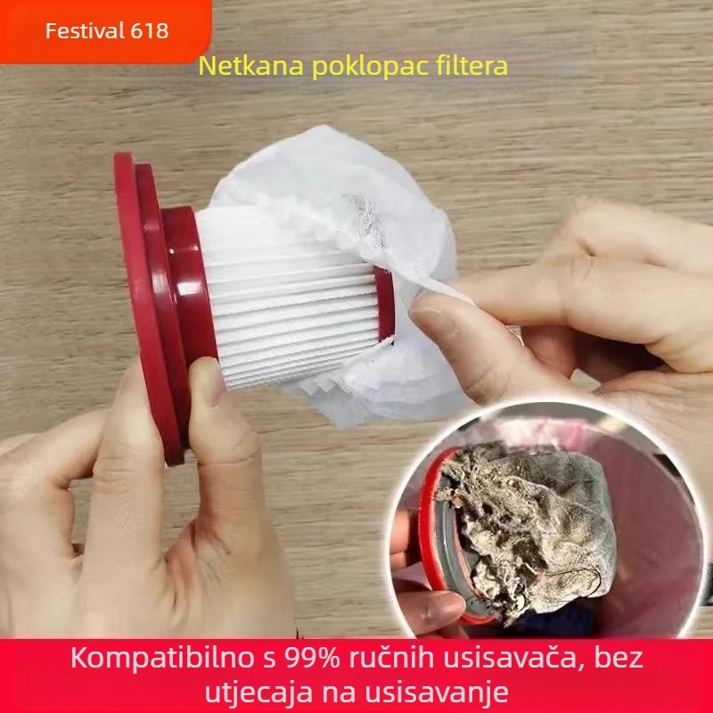 Jednokratni filter za usisavač, filter od netkane vrećice za usisavač, otporan na prašinu, prozračni, elastični, kućanski, univerzalni mrežasti pokrov