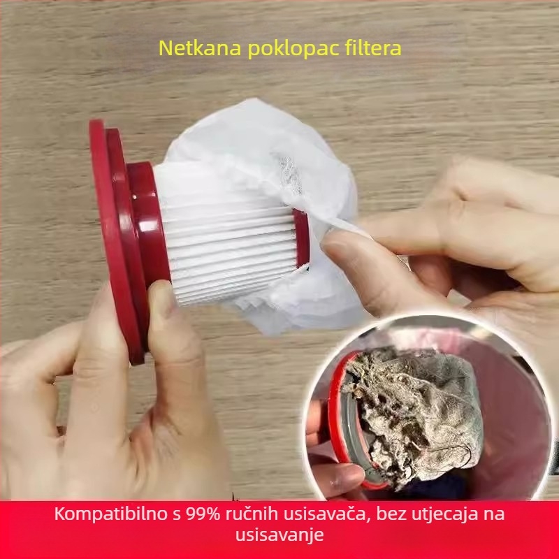 Jednokratni filter za usisavač, filter od netkane vrećice za usisavač, otporan na prašinu, prozračni, elastični, kućanski, univerzalni mrežasti pokrov