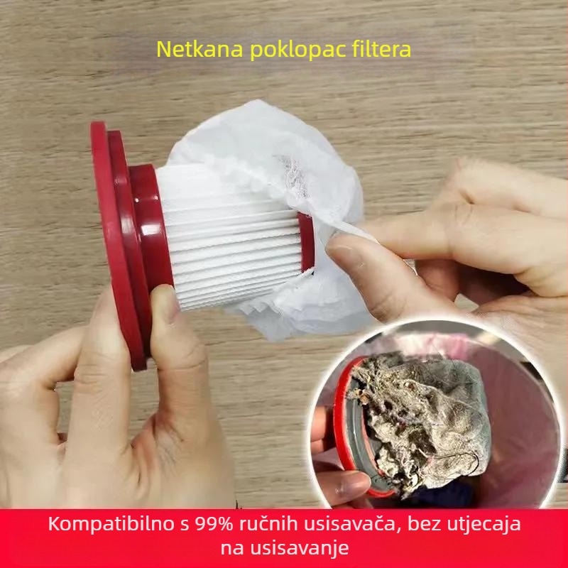 Jednokratni filter za usisavač, filter od netkane vrećice za usisavač, otporan na prašinu, prozračni, elastični, kućanski, univerzalni mrežasti pokrov