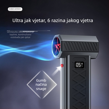 Novi prekogranični USB ventilator velikog kapaciteta, jaki vjetar, ventilator velike brzine, LED digitalni zaslon, super praktičan alat