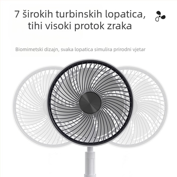 Amazonov novi teleskopski ventilator, jednostavan za korištenje, vanjski ventilator s kontrolom tresenja, stol za punjenje, tihi ventilator s dvostrukom namjenom