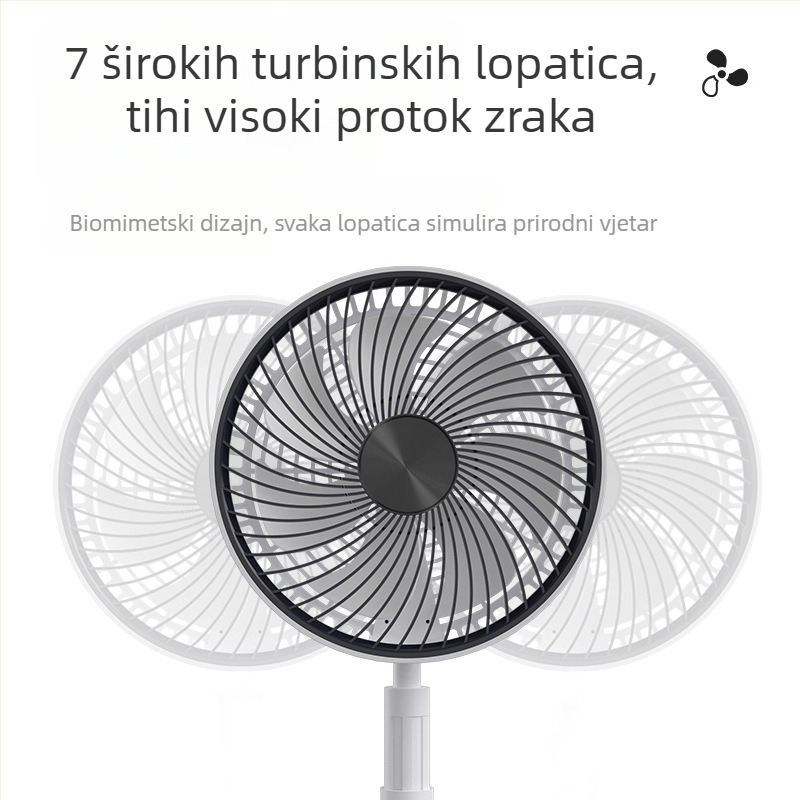 Amazonov novi teleskopski ventilator, jednostavan za korištenje, vanjski ventilator s kontrolom tresenja, stol za punjenje, tihi ventilator s dvostrukom namjenom