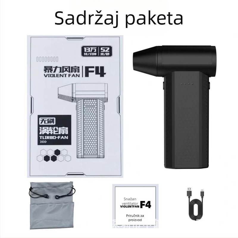 Prekogranični novi nasilni turbinski ventilator 130k Rpm velike brzine bez četkica ručni super snažan vjetar vanjski nasilni sušilo za kosu