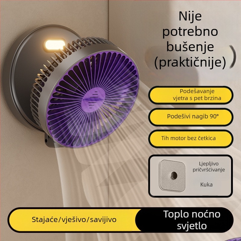 Vanjska trgovina prekogranična USB punjenje mali ventilator sklopivi noćni lampa stolni zidni aromaterapijski stolni ventilator dostava malih poklona