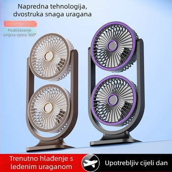 Prekogranična vanjska trgovina Novi dvostruki stolni ventilator Proizvođač dvoslojnih ventilatora za uredske spavaonice Ventilator za cirkulaciju zraka s jakim vjetrom