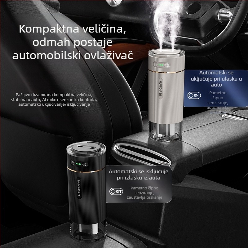 Novi ovlaživač zraka za unutarnju spavaću sobu, ovlaživanje automobila, mali hidratantni sprej, dvostruki sprej, jednostavno USB, tiho svjetlo za atmosferu