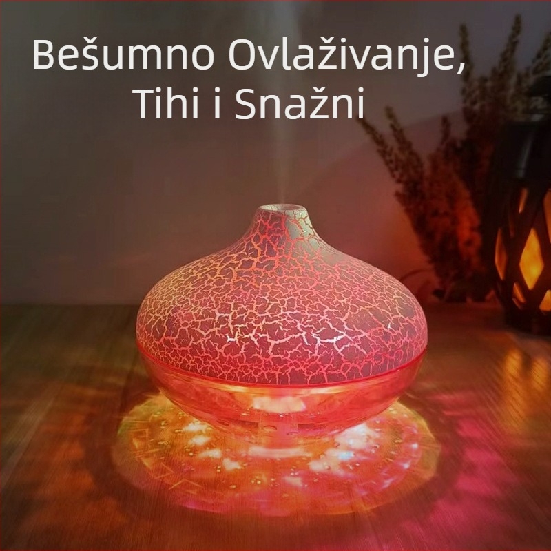 Novi stolni kristalni ovlaživač zraka s pukotinom, šarena atmosfera, svjetlosni šator, kućni tihi sprej, prekogranični vrući model