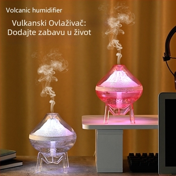 Nova stolna simulacija vulkanske atmosfere, lampa za pucketanje, ovlaživač zraka, šarena Marquee svjetiljka za dom, tihi sprej