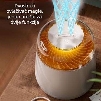Simulacija ovlaživača zraka, vulkan, šarena atmosferska lampa 2,5 l, veliki kapacitet, veliki raspršivač s dvostrukim raspršivačem, kućni ovlaživač zraka