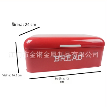 Prekogranični izvor Amazon vrući metal veliki ravni poklopac kutija za kruh europska kuhinjska kutija za pohranu tvornica Jiangmen