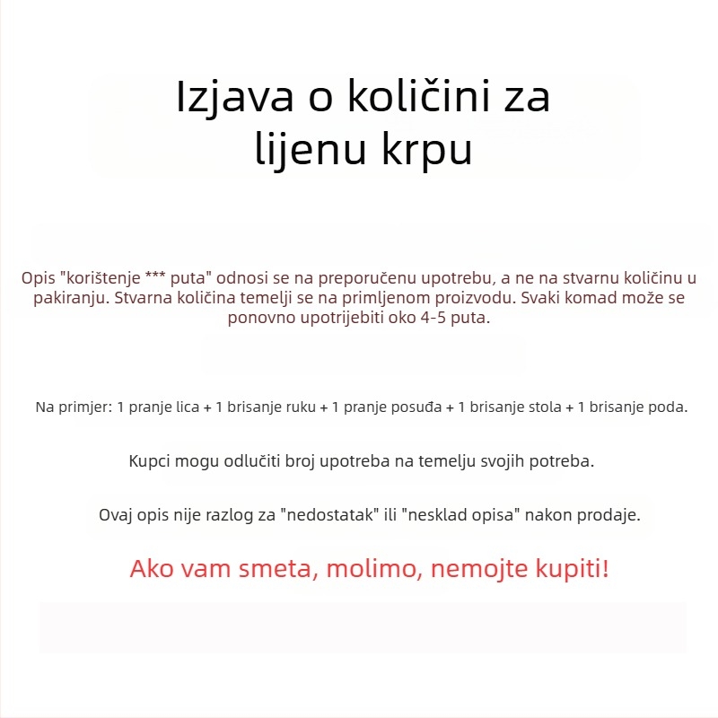 Kuhinjska krpa za jednokratnu upotrebu, mokra i suha krpa za pranje posuđa, ne ostavlja mrlje, upija ulje, krpa za čišćenje kućanstva, veleprodaja