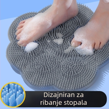 Prostirka za pranje stopala u kupaonici, uklanjanje mrtve kože, velika lijena podloga za leđa s masažom vakuumskom čašicom