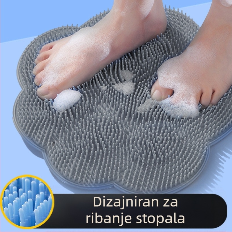 Prostirka za pranje stopala u kupaonici, uklanjanje mrtve kože, velika lijena podloga za leđa s masažom vakuumskom čašicom