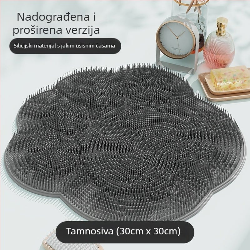 Prostirka za pranje stopala u kupaonici, uklanjanje mrtve kože, velika lijena podloga za leđa s masažom vakuumskom čašicom