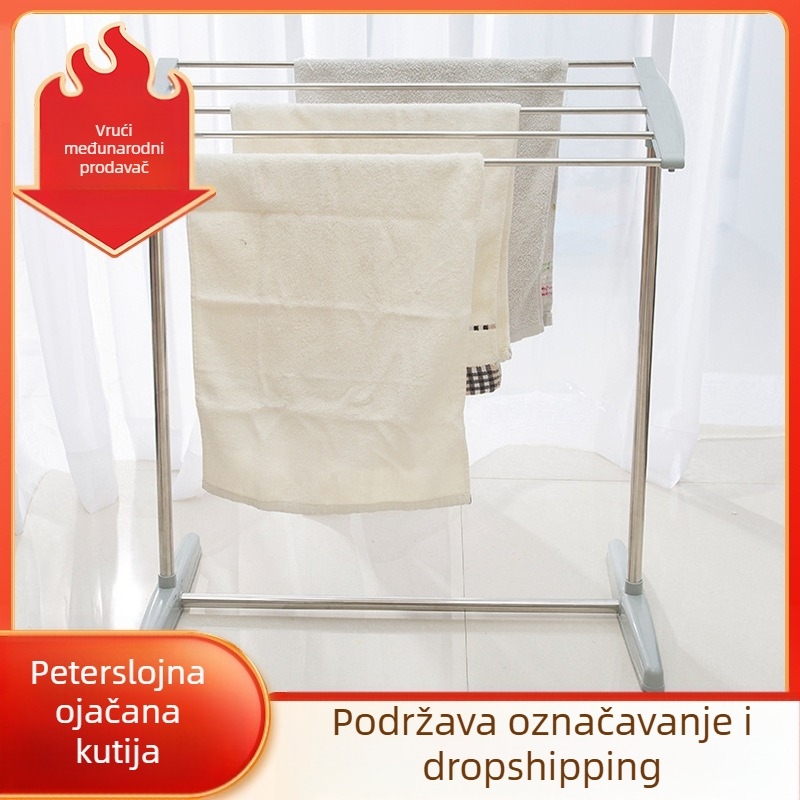 Prekogranični mali stalak za sušenje od nehrđajućeg čelika pogodan za donje rublje, čarape, stalak za sušenje ručnika, kućna spavaonica, vanjski balkon