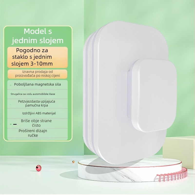 Prekogranični dvostrani magnetski brisač za staklo, čistač prozora za visoke prozore s dvostrukim slojem, šuplji brisač za staklo, veleprodaja brisača za staklo