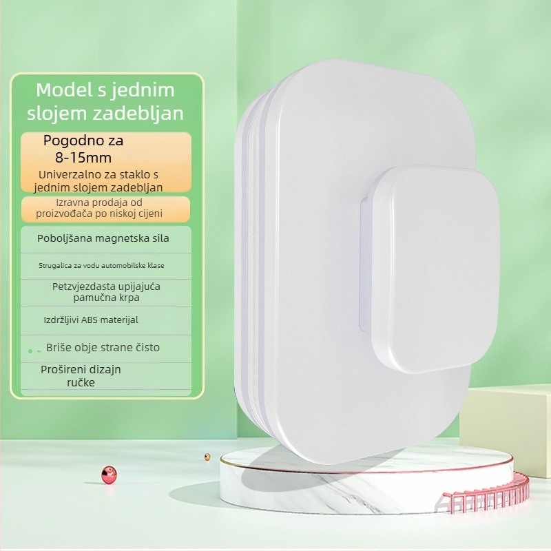 Prekogranični dvostrani magnetski brisač za staklo, čistač prozora za visoke prozore s dvostrukim slojem, šuplji brisač za staklo, veleprodaja brisača za staklo