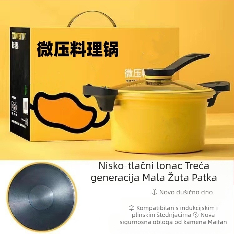 Harrow novi stil mali žuti patak mikro lonac za kuhanje pod pritiskom lonac za kuhanje kućanski lonac za juhu pod pritiskom od 7L mikro lonac za kuhanje juhe pod pritiskom poklon lonac